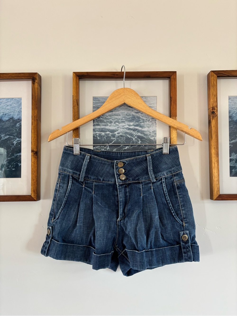Hudson Jeans High-Waist Denim Women’s Shorts - Dark Blue